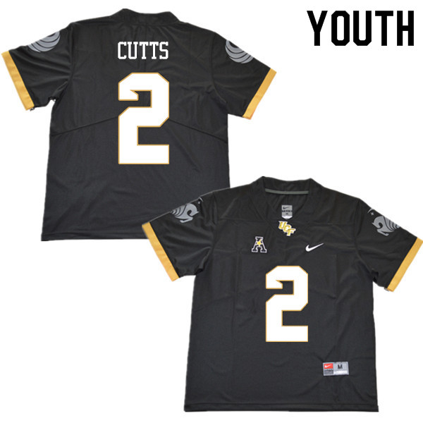 Youth #2 Raymond Cutts UCF Knights College Football Jerseys Sale-Black - Click Image to Close